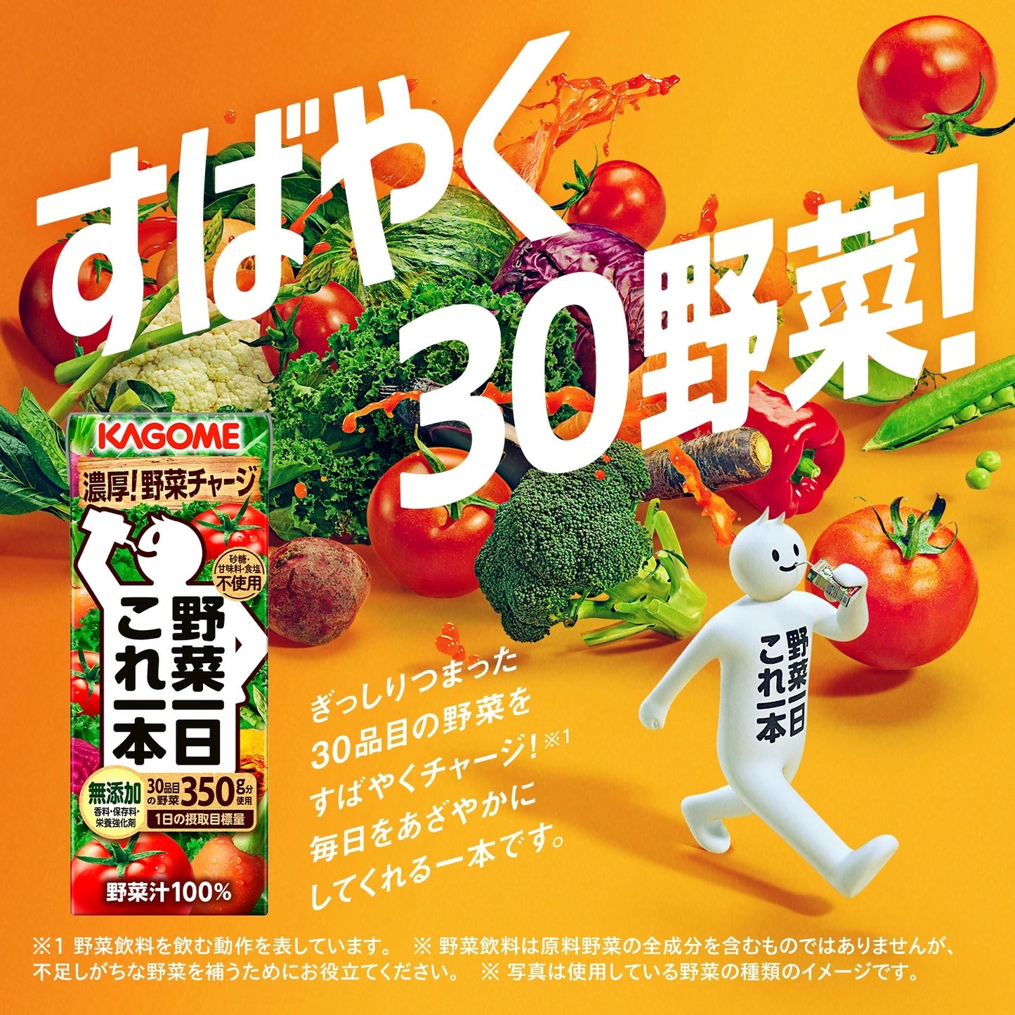 カゴメ 野菜一日これ一本200ml×24本  1ケース 30品目の野菜350g分を使用