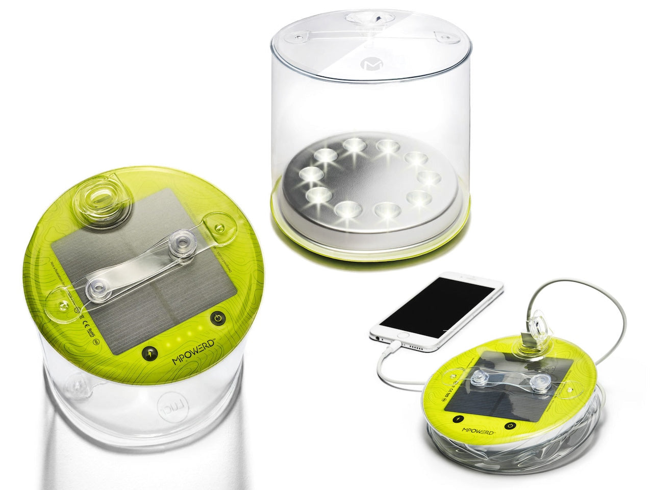 【送料無料】エムパワード 空気で膨らむLEDソーラーライト +モバイルチャージャー